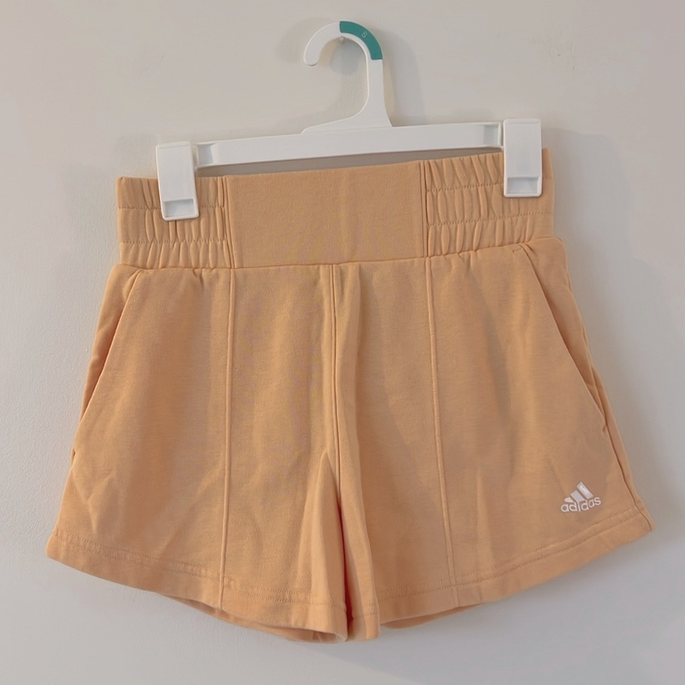 Orange High Wasted Adidas Shorts